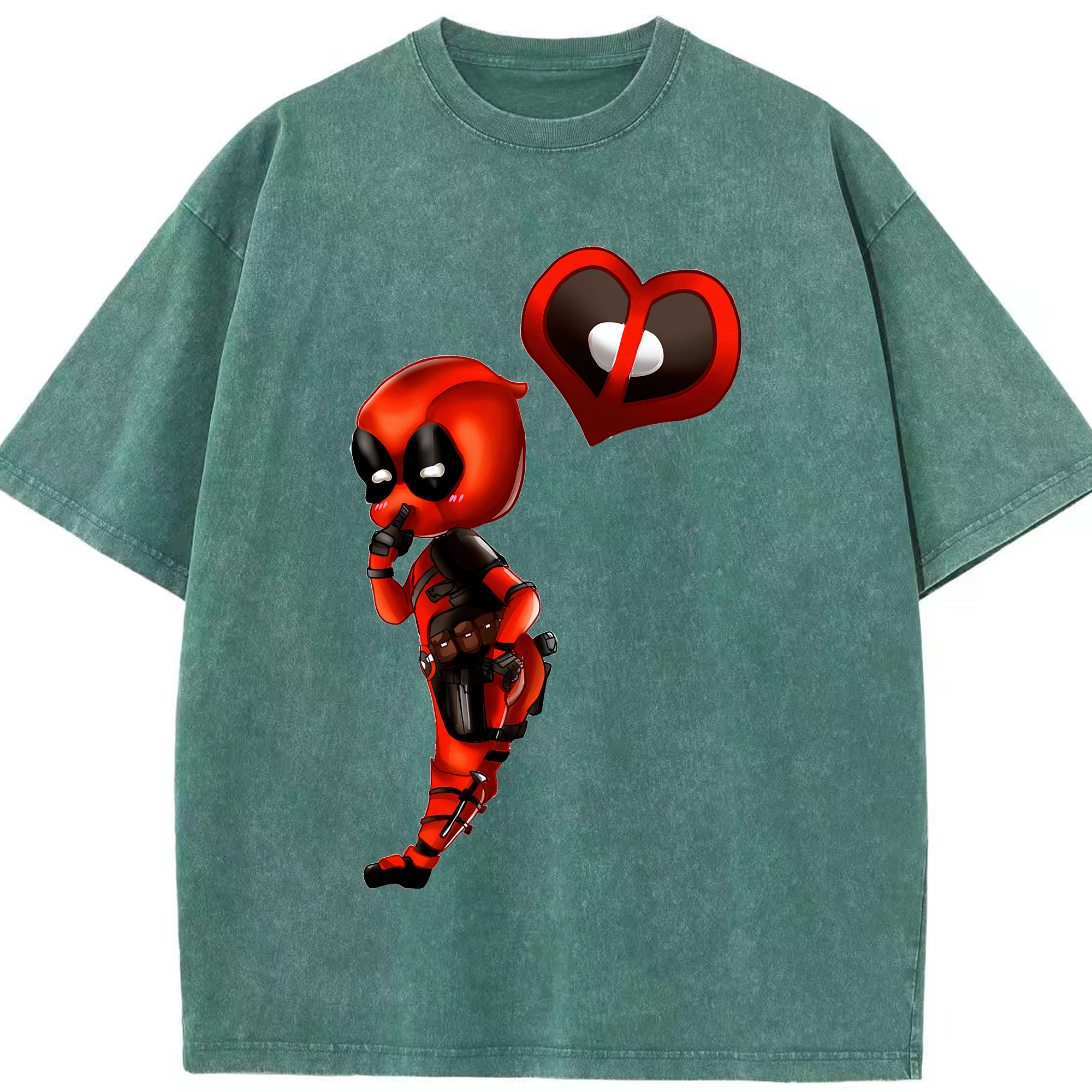 （画像用） Deadpool デッドプール 綿100% ヴィンテージ風 半袖Tシャツ（フロントプリント）
